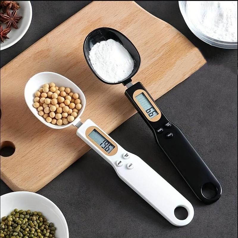 Digital Kitchen Scale Spoon Multifunctional Measuring Spoon, 1 Count Electronic Measuring Spoon with LCD Display, Modern Cooking Measuring Utensils for Food Baking, Home Kitchen Tools Kitchen Gadgets Kitchenware, Black