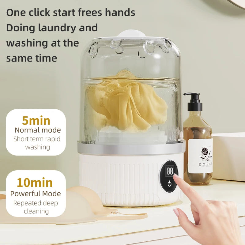 Mini Household Electric Washing Cup Underwear Socks Small Wireless Charging Washing Machine
