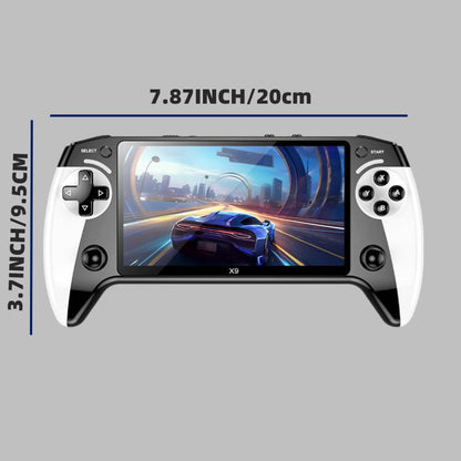 X9 Handheld Game Console, Rechargeable Portable Game Console with Built-In 10 Emulator Games, Handheld Wireless Gaming Console for Home & Travel, Protective