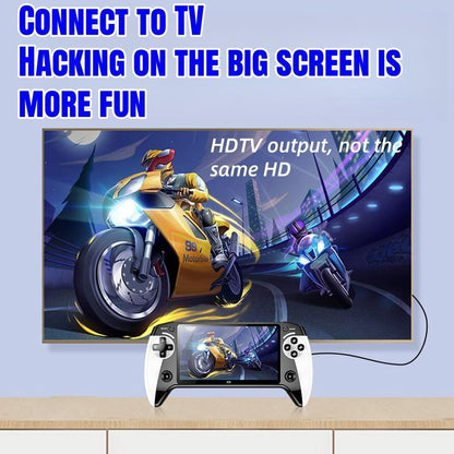 X9 Handheld Game Console, Rechargeable Portable Game Console with Built-In 10 Emulator Games, Handheld Wireless Gaming Console for Home & Travel, Protective